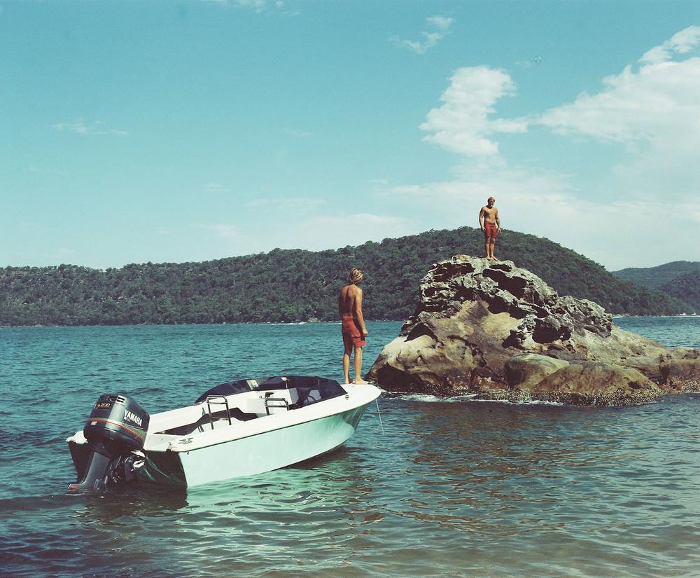 One of the best days exploring. The wind was onshore and there were no waves so we jumped in the boat and headed up the Hawkesbury river looking for private beaches to spend the afternoon on